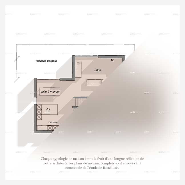 Plan maison beta - plan gratuit - architecte archipermis