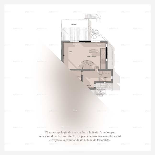 Plan de maison gratuit - Maison régionale LE MAS DES LAVANDES - Créée par notre agence d'architecture Archipermis